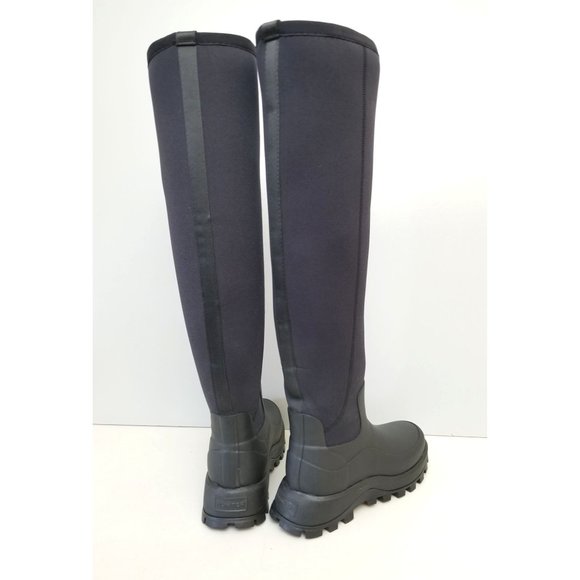 Hunter Tall City Explorer Boots in Black Neoprene Womens Size 6 37 - Picture 3 of 6
